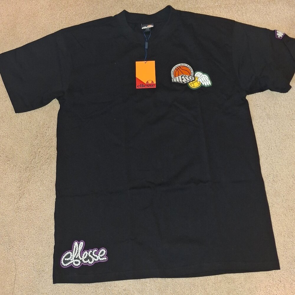 NWT Ellesse BARETTO BASKETBALL T-SHIRT Men's Size Medi Size Medium – Black  The
